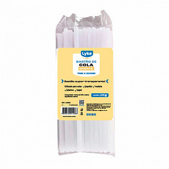 Bastão de Cola Quente - 7MM X 300MM - Semi-transparente