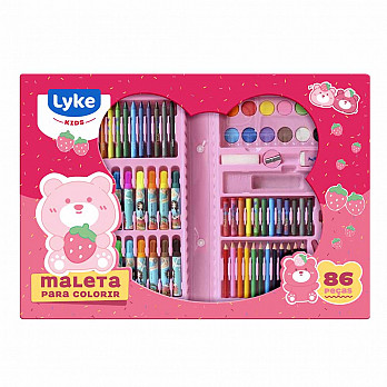 Maleta para Colorir - 86 peças - Ursinhos/Carros