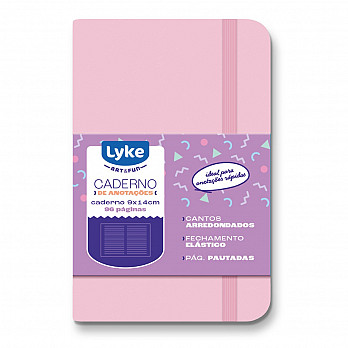 Caderno de Anotações - 96fls pautado - Rosa Pastel