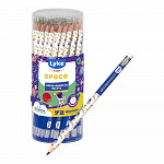 Lápis Grafite HB nº 2 Space LYKE c/ borracha - Pote c/ 72 un