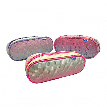 Estojo Oval 1 zíper 9*22*4.5CM - Caixa c/ 12 unidades - DREAMS