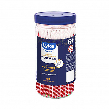 Caneta Esf. Curves - Pote - cor vermelha