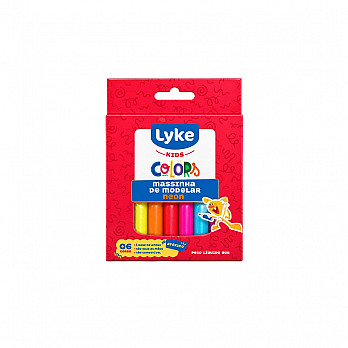 Massinha de Modelar LYKE 80g - 6 cores Neon