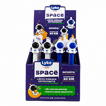 Lápis Mágico - Astronauta - Display c/ 24 unidades