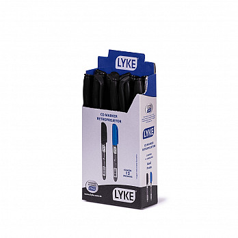 Marcador CD/Retroprojetor - Preto - 2,0 mm - cx c/ 12 unds