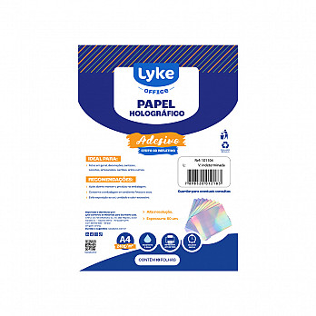 Papel Adesivo Holográfico A4  240g  10 Fls