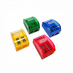 Apontador Plástico 2F (normal e Jumbo) c/ dep. pequeno - 24 pcs
