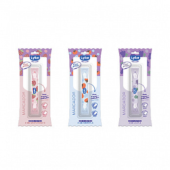 Marca Texto com cheirinho Duas Pontas - Caixa com 12 unidades