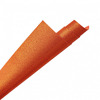 PLACA EVA GLITTER 40X48 LARANJA 1,8MM PC