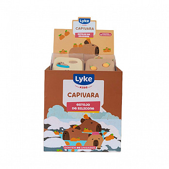 Estojo de Silicone Capivara - cx c/ 6 unidades