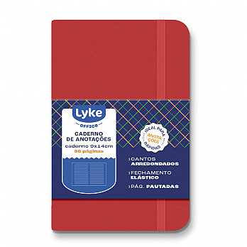 Caderno de Anotações - 96fls pautado - Vermelho