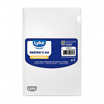 Pasta L - A4 - Cristal - Pct c/ 10 unds