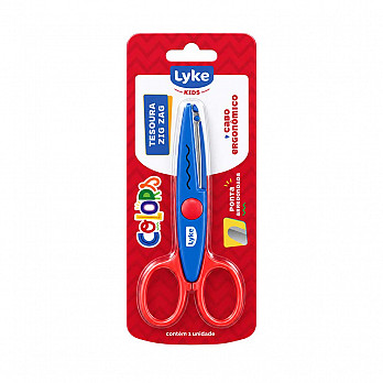 Tesoura Escolar (BLISTER) - ZIGZAG 14CM