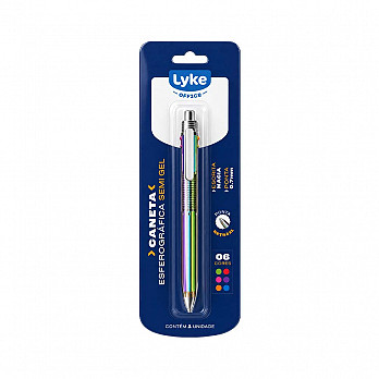 Caneta Semi Gel - 0.7mm - 6 em 1 - Blister c/ 1 unidade
