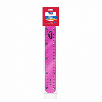 Régua Flexível LYKE - 20 cm - Rosa
