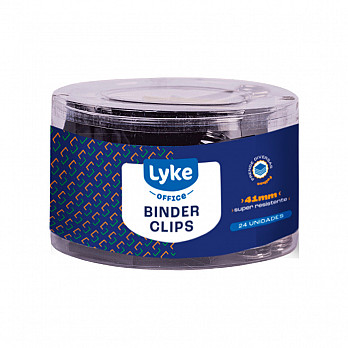 Binder Clips preto 41mm - 24 pcs