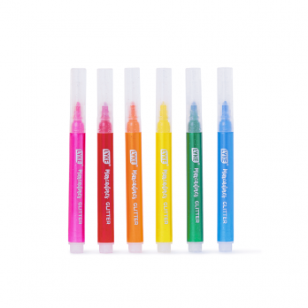 Marcador glitter 6 cores