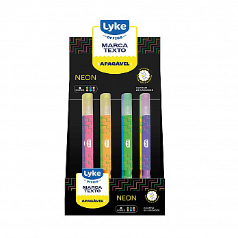 Marca Texto Apagável - Cores Sortidas - Display c/ 24 unidades