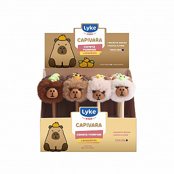 Caneta Esf. Gel Apagável - POMPOM Capivara