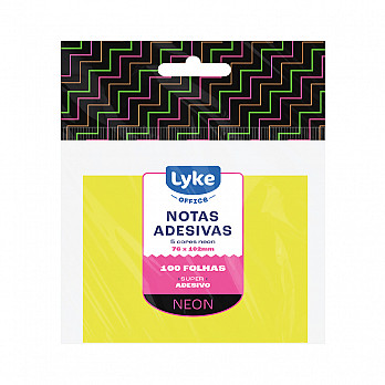 Bloco de recados autoadesivo 76x102mm amarelo - 100 fls