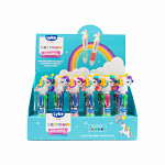 Caneta Esferográfica Mini Emborrachada - 4 em 1 - Display c/ 36 unidades