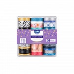 Fita adesiva -Washi Tape cx c/ 30 un. (tamanhos diversos) - Fashion