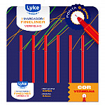 Marcador Fineliner Vermelho - 0.4mm - Display c/24 unidades