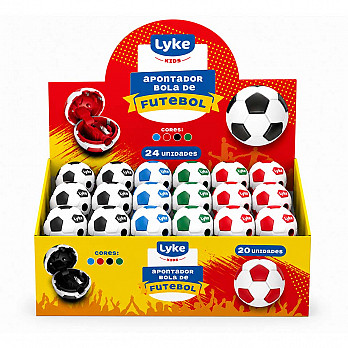 Apontador Bola de Futebol - display c/ 24 unidades