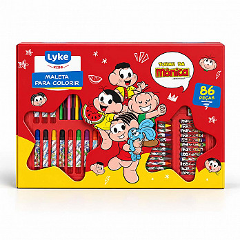 Maleta para Colorir - 86 peças - Turma da Mônica