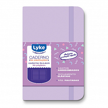 Caderno de Anotações - 96fls pautado - Roxo Pastel