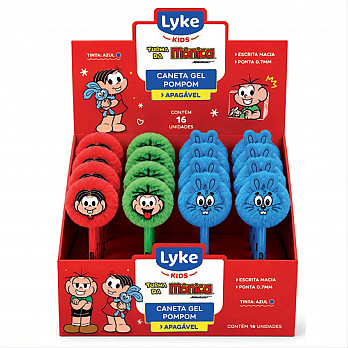 Caneta Gel Apagável POMPOM - Turma da Mônica