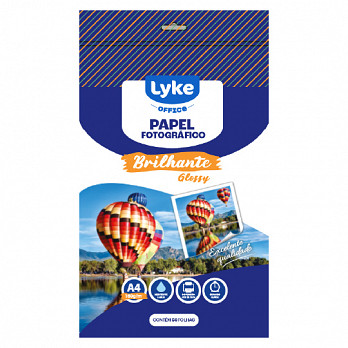 Papel Fotográfico Brilhante - A4 - 180G/