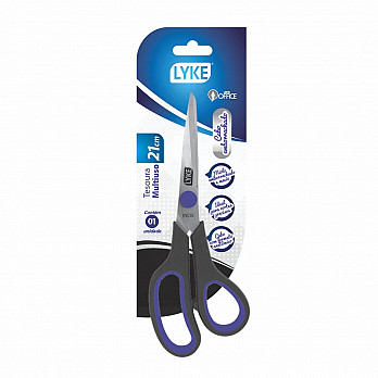 Tesoura Multiuso 21cm cabo emborrachado - Blister unit