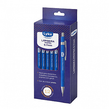 Lapiseira Protec LYKE 0.7mm - Azul - Cx c/ 12 un