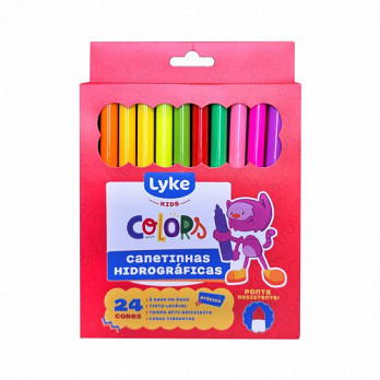 Canetinha Hidrográfica LYKE 24 cores - Caixa papel