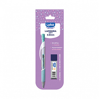 Lapiseira Soft LYKE 2.0mm tons pastel + Grafite - Blister 1 un