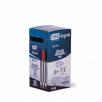 Caneta Esferográfica UNIK LYKE 1.0mm sextavado - Preta - Caixa c/ 50 un