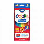 Lápis de Cor Jumbo LYKE Resina Plástica - 12 cores