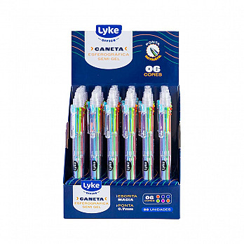 Caneta Semi Gel - 0.7mm - 6 em 1 - Display c/ 36 unidades