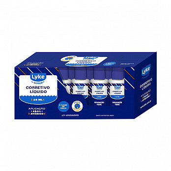 Corretivo Líquido LYKE 18 ml - Caixa c/ 12 un
