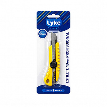Estilete Profissional LYKE p/ lâmina 18mm
