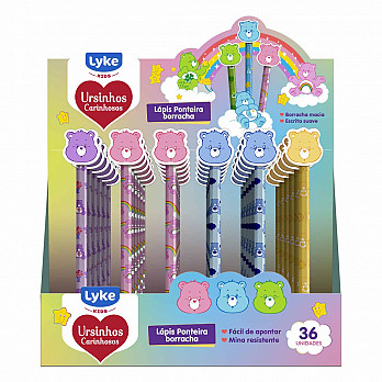 Lápis Grafite Nº2HB C/ Ponteira - Ursinhos Carinhosos - Caixa c/36