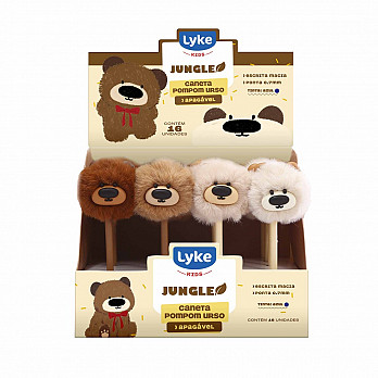 Caneta Esf. Gel Apagável - POMPOM Urso