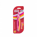 Compasso Plástico LYKE - rosa e amarelo - Blister 1 un