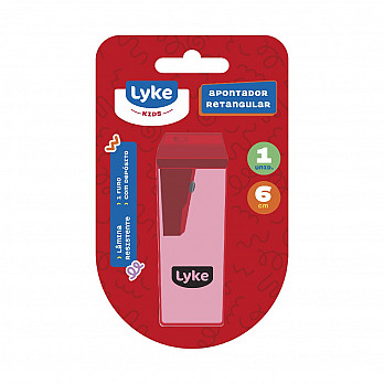 Apontador Plástico 1F c/ dep retangular 6cm - (Blister) 1 und