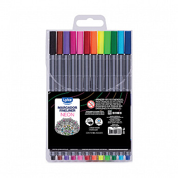 Marcador Fineliner LYKE 0.4mm - 12 cores