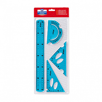 Kit Geométrico Flex LYKE - 04 peças (azul e rosa)