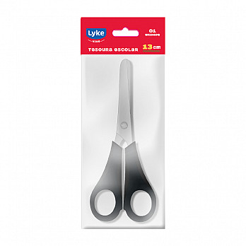Tesoura Escolar - Cabo Preto - 13cm