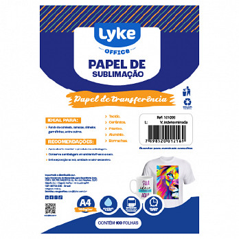 Papel de sublimação - A4 100g 100 FLs