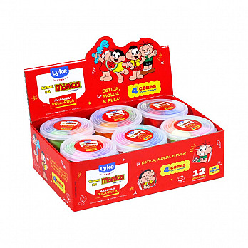 Massinha Pula Pula 28gr Turma da Mônica - 4 cores - Display c/12